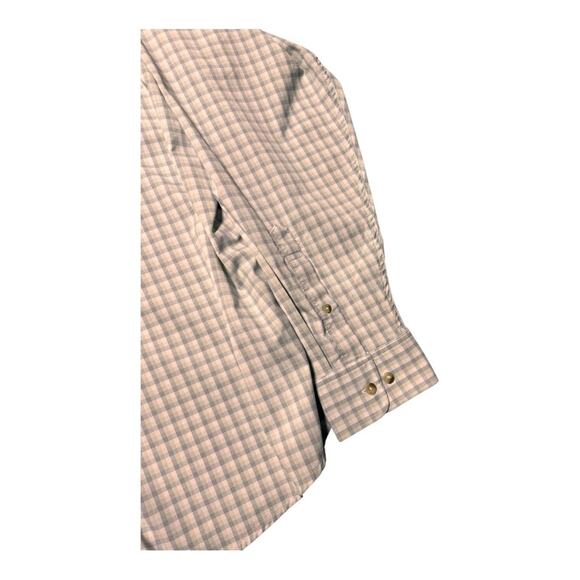 PONCHO MENS XL Checkered Casual Button-Down Shirt MAGNETIC POCKETS UTILITY SPORT - Picture 9 of 12